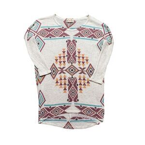 SCULLY Aztec Patterned Knit Sweater Size Small